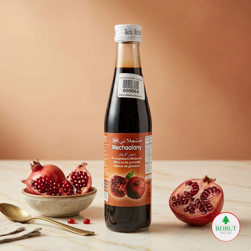 La Melaza de Granada Mechaalany es un ingrediente esencial de la cocina libanesa y del Medio Oriente.